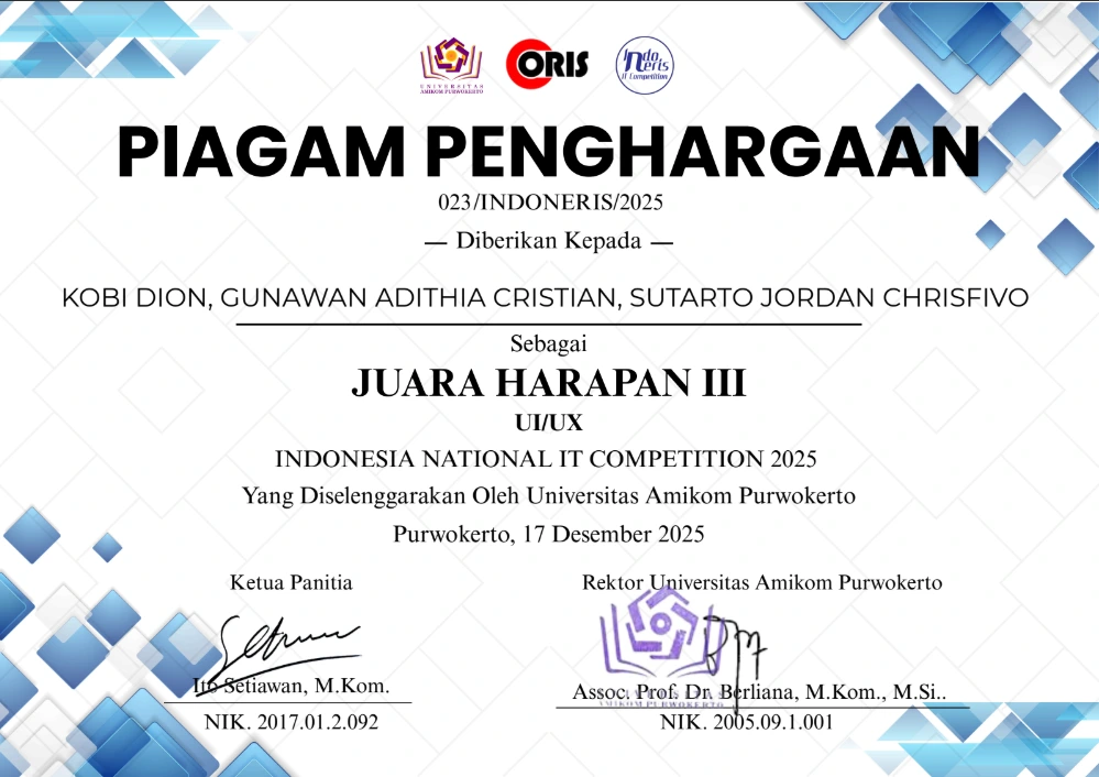 UI/UX Design 3rd Honorable Mention